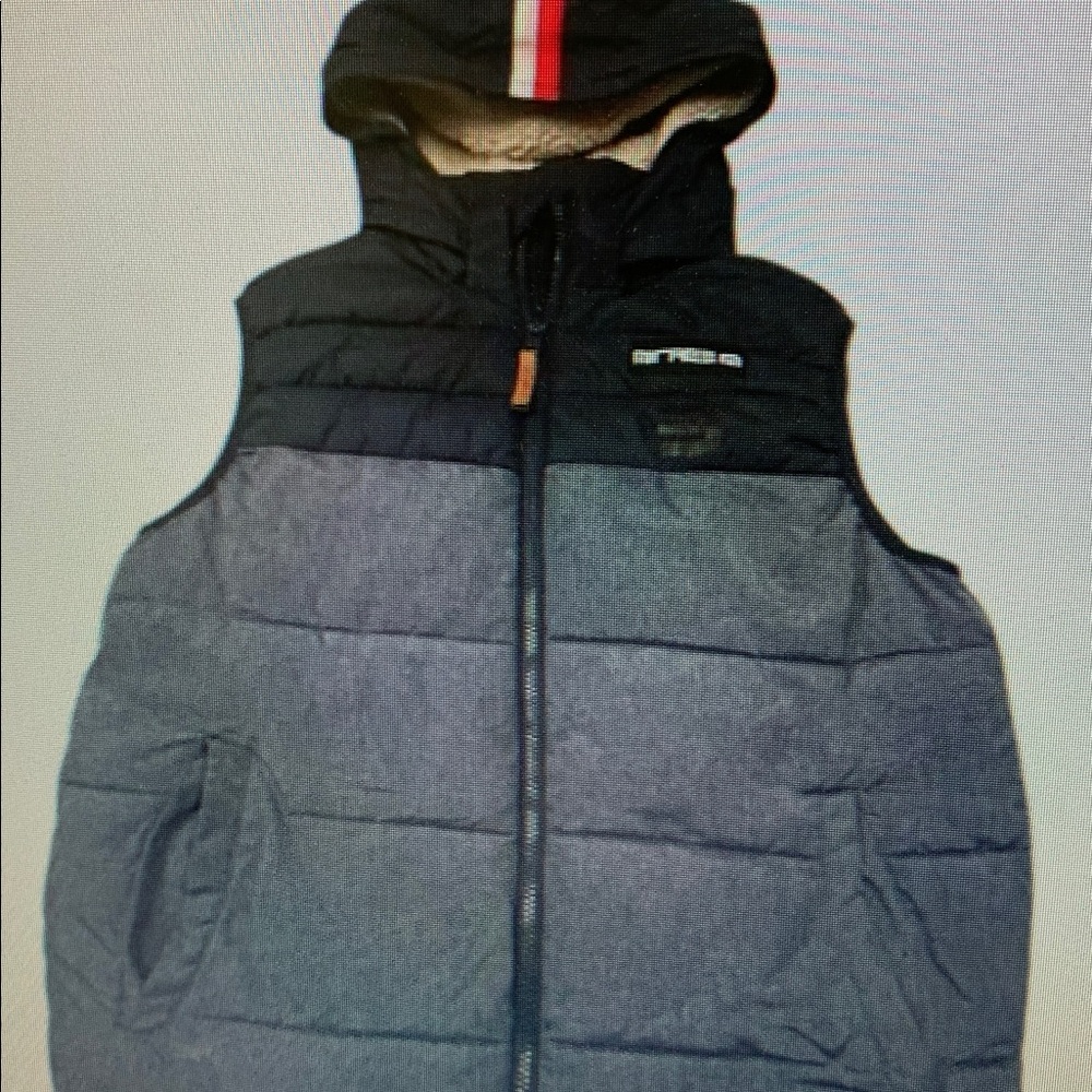 Black and Gray Puffer Vest